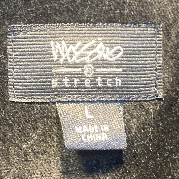 Mossimo SZ L Black cotton velvet boxy tailored blazer Vintage formal retro - Picture 10 of 12